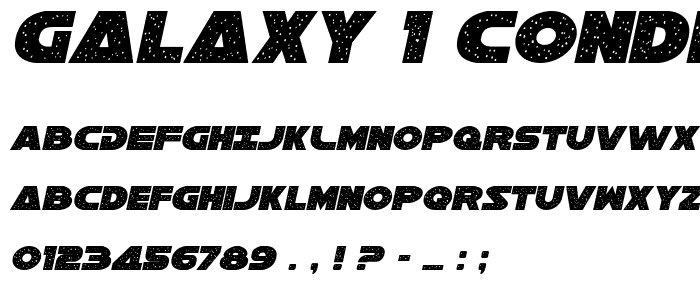 Galaxy 1 Condensed Italic police